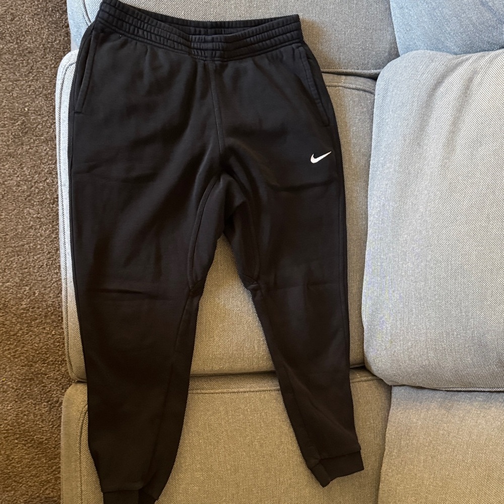 Nike Black Sweatpants with White Logo